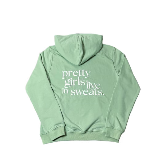 Pretty Girls Live in Sweats Hoodie - Matcha Green