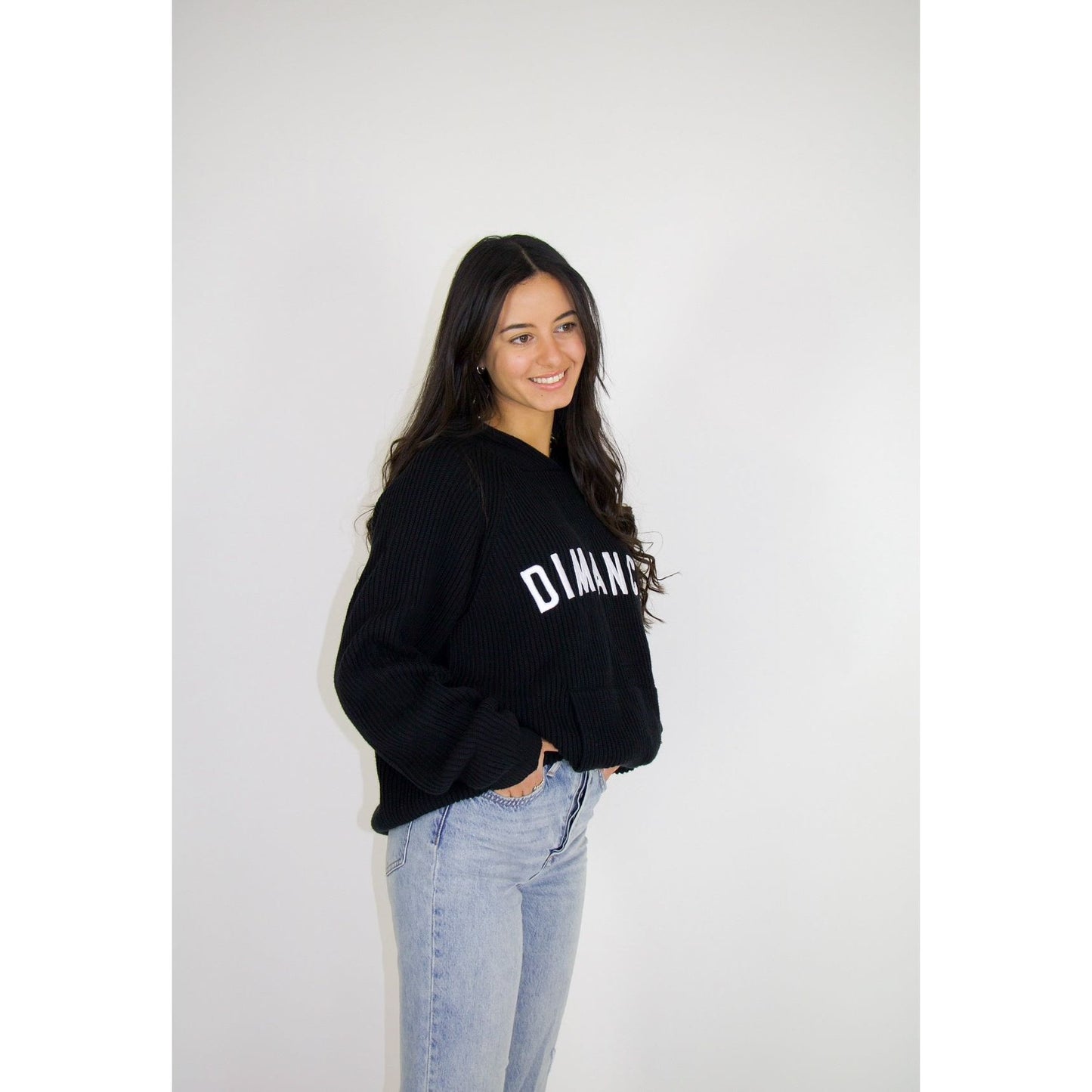 Knitted Hoodie - Black