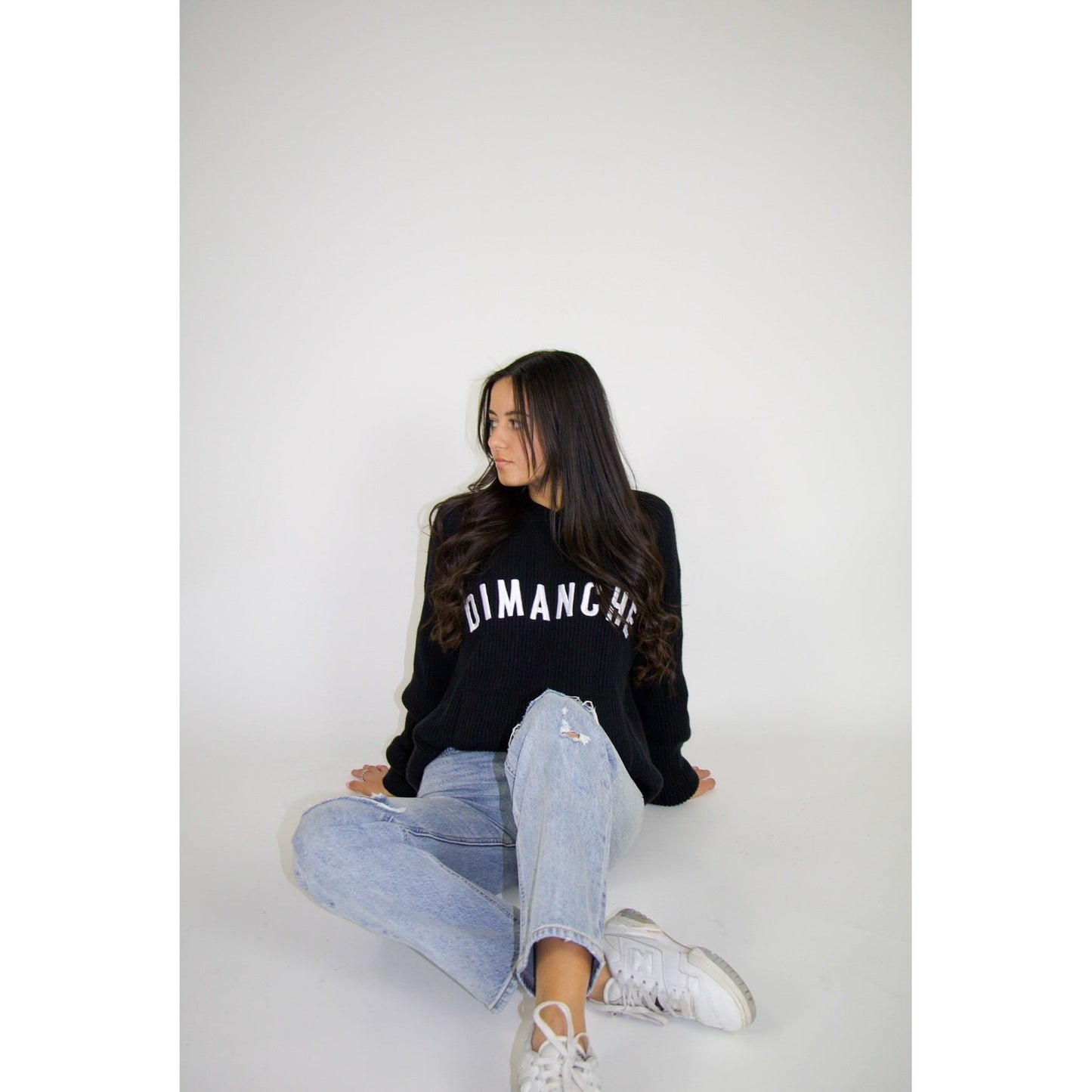Knitted Hoodie - Black