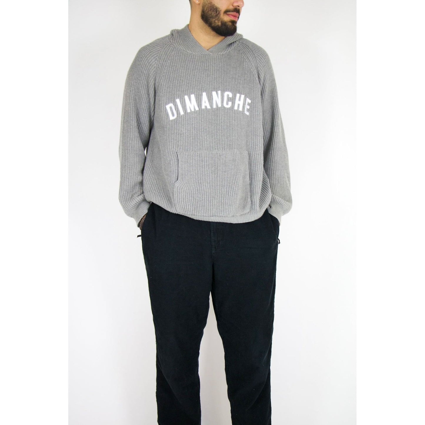 Knitted Hoodie - Gray