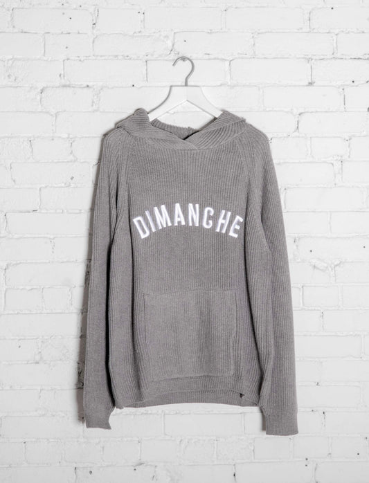 Knitted Hoodie - Gray