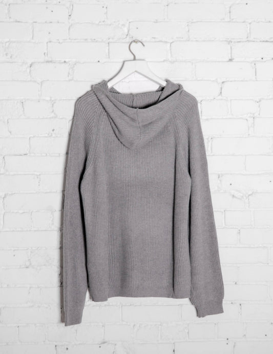 Knitted Hoodie - Gray
