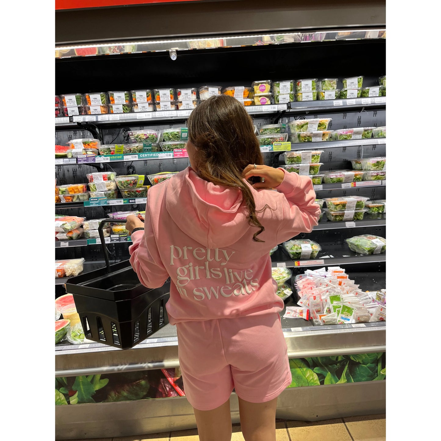 Pretty Girls Live in Sweats Hoodie - Bubblegum Pink