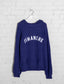 Knitted Hoodie - Navy Blue